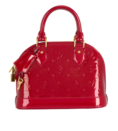 Alma BB, &pound;750, Handbags, Red, Patent Leather, Front view